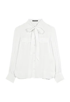 Damen Schluppenbluse aus Seiden-Mix