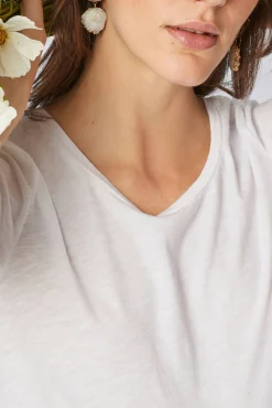 Damen Shirt SLUB Kurzarm