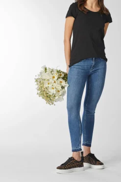 Damen Shirt SLUB Kurzarm