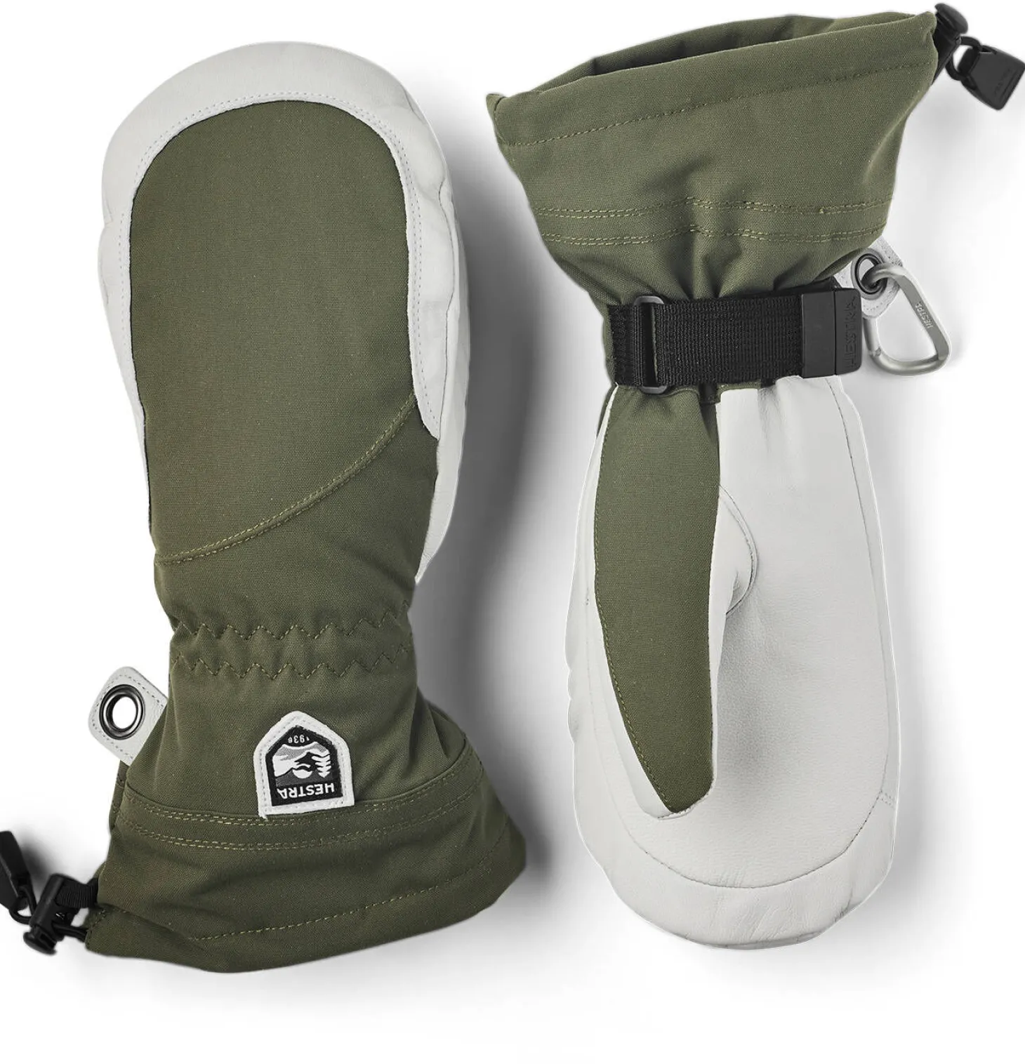 Damen Skihandschuhe HELI SKI FEMALE MITT Fausthandschuhe mit Leder