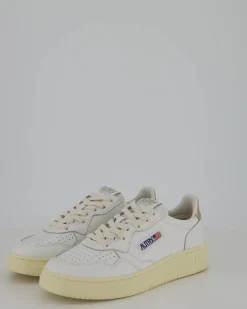 Damen Sneaker MEDALIST aus Leder mit goldfarbener Hinterkappe