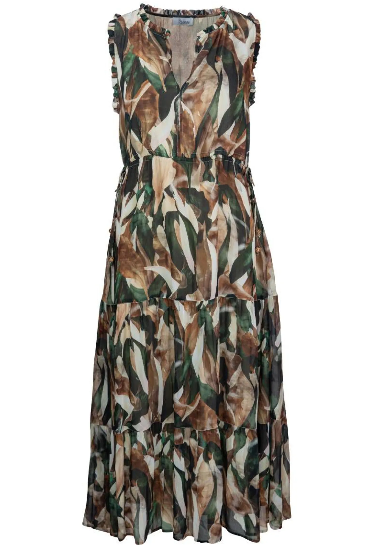 Damen Sommerkleid NATURE LEAF SLEEVELESS DRESS