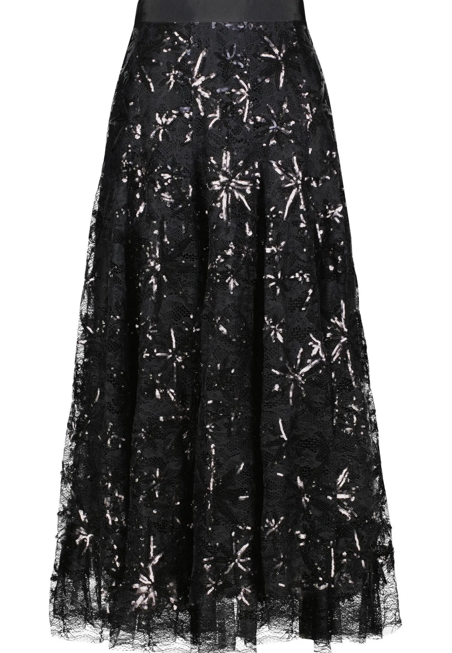 Damen Spitzenrock mit Pailletten