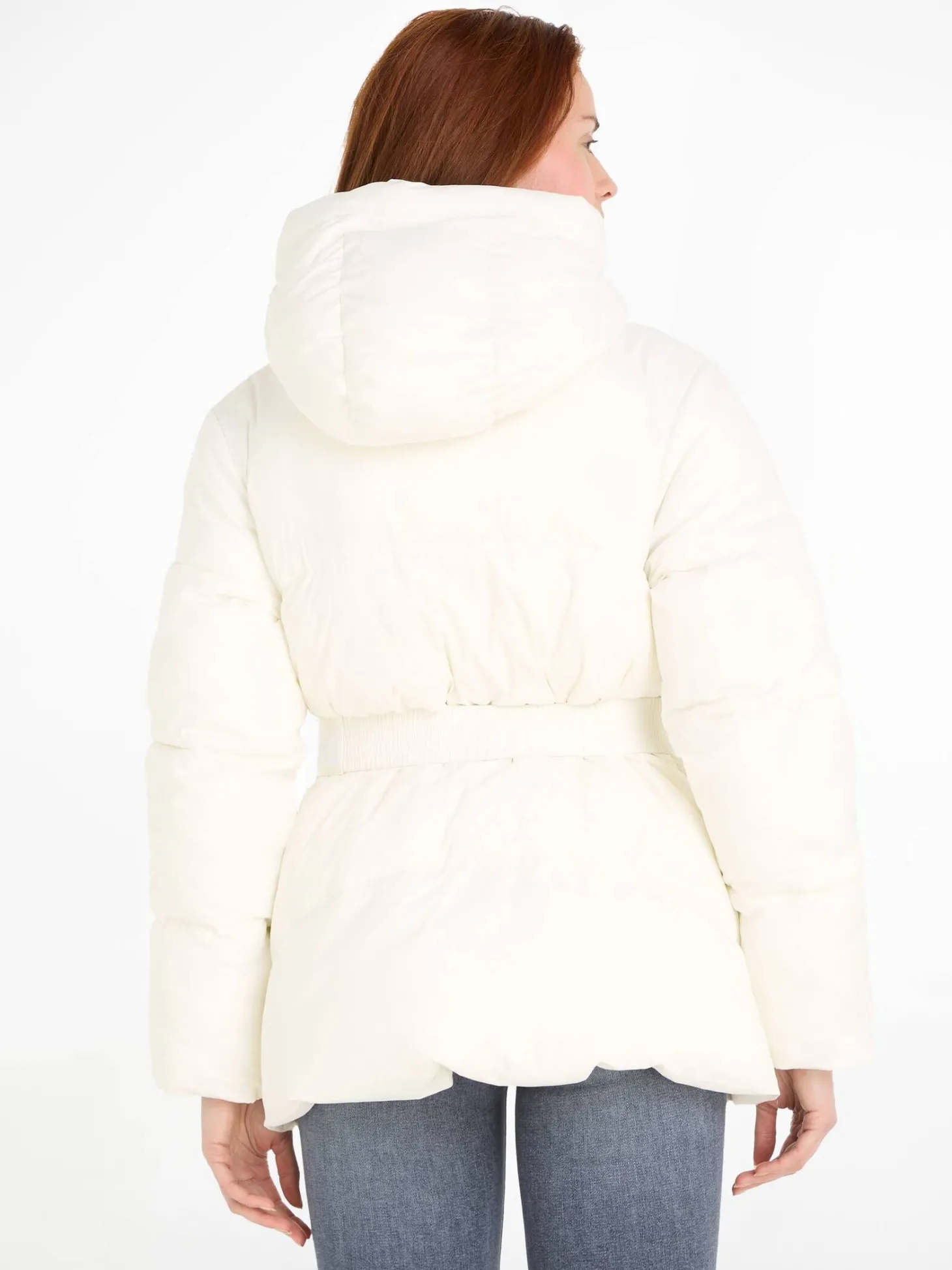 Damen Steppjacke LOGO BELT SHORT PUFFER