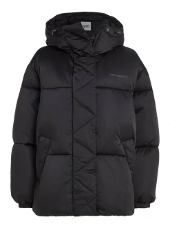 Damen Steppjacke mit Kapuze TJW OVR SATIN PUFFER