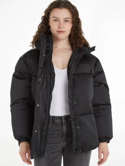 Damen Steppjacke mit Kapuze TJW OVR SATIN PUFFER