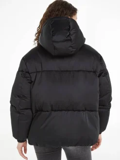 Damen Steppjacke mit Kapuze TJW OVR SATIN PUFFER