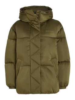 Damen Steppjacke mit Kapuze TJW OVR SATIN PUFFER