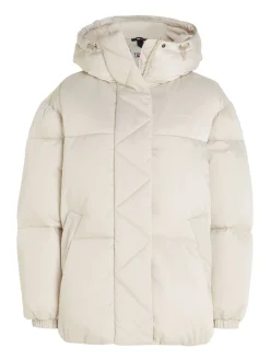 Damen Steppjacke mit Kapuze TJW OVR SATIN PUFFER