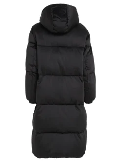 Damen Steppmantel mit Kapuze TJW LONG SATIN PUFFER