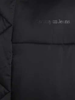 Damen Steppmantel mit Kapuze TJW LONG SATIN PUFFER