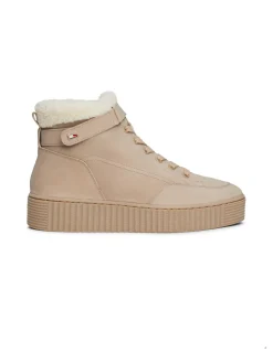 Damen Stiefeletten FAUX FUR NUBUCK LOW LACE-UP