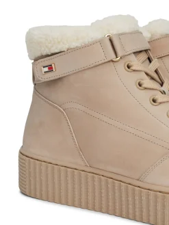 Damen Stiefeletten FAUX FUR NUBUCK LOW LACE-UP