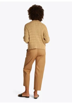 Damen Strickjacke aus Bio-Baumwolle SOFT COTTON CABLE BOXY LS CARDIGAN