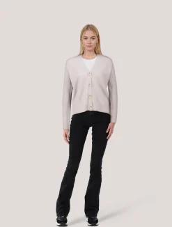 Damen Strickjacke aus Wolle mit Kaschmir