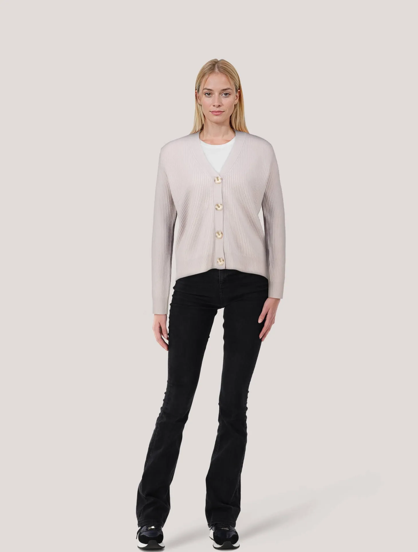 Damen Strickjacke aus Wolle mit Kaschmir