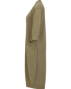 Damen Strickjacke lang aus Glitzergarn