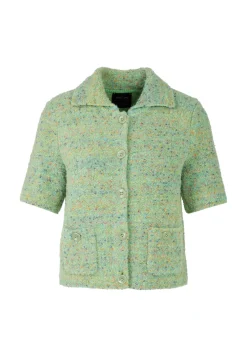 Damen Strickjacke mit Wolle, Baumwolle und Alpaka