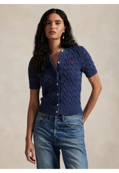 Damen Strickjacke mit Zopfmuster