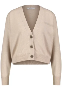 Damen Strickjacke Schurwolle-Seide-Kaschmir-Mix