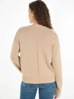 Damen Strickjacke WOOL BLEND BOXY V-NK CARDIGAN