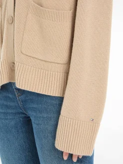 Damen Strickjacke WOOL BLEND BOXY V-NK CARDIGAN