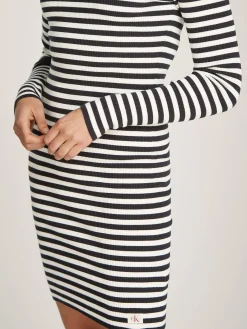 Damen Strickkleid aus Bio-Baumwolle WOVEN LABEL TIGHT SWEATER DRESS