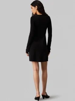 Damen Strickkleid CK INTARSIA SWEATER DRESS