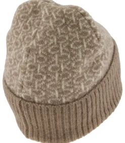 Damen Strickmütze MONOGRAM FOLD TURN UP BEANIE mit Alpaka