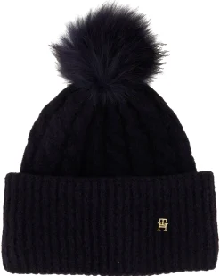 Damen Strickmütze und Schal mit Alpaka und Wolle TH TIMELESS BEANIE POM&SCARF GP