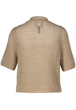 Damen Strickpoloshirt mit Bio-Baumwolle