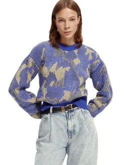 Damen Strickpullover ABSTRACT JACQUARD