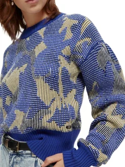 Damen Strickpullover ABSTRACT JACQUARD