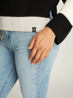 Damen Strickpullover aus Bio-Baumwolle CHUNKY LOOSE HIGH NECK SWEATER