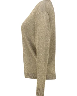 Damen Strickpullover aus Glitzergarn