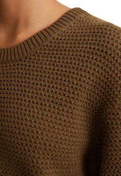 Damen Strickpullover in Häkel-Optik