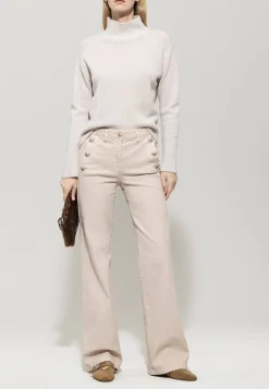 Damen Strickpullover mit Alpaka und Wolle