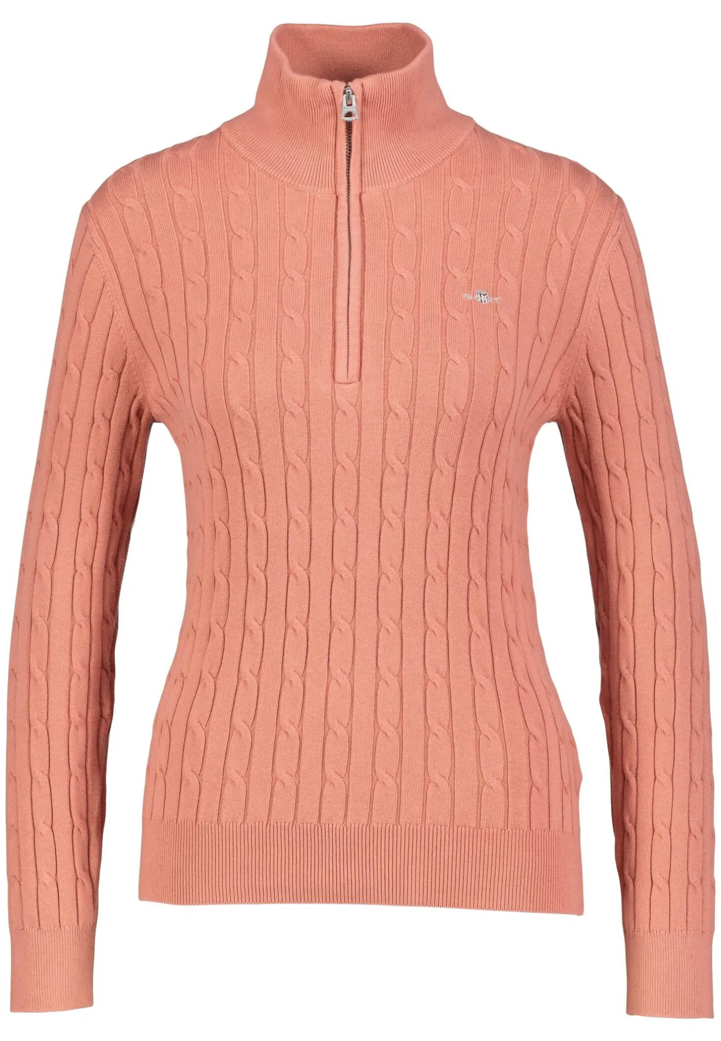 Damen Strickpullover mit Troyer-Kragen