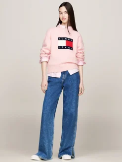 Damen Strickpullover mit Wolle TJW MELANGE FLAG SWEATER EXT