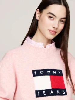 Damen Strickpullover mit Wolle TJW MELANGE FLAG SWEATER EXT