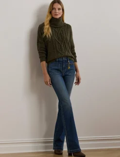 Damen Strickpullover mit Rollkragen