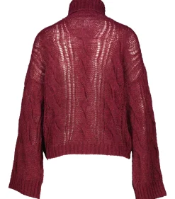 Damen Strickpullover mit Zopfmuster