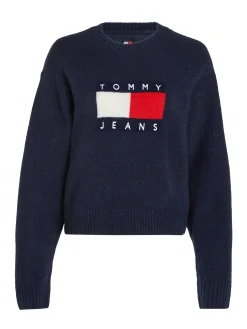 Damen Strickpullover mit Wolle TJW MELANGE FLAG SWEATER EXT