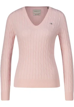 Damen Strickpullover mit Zopfmuster Slim Fit