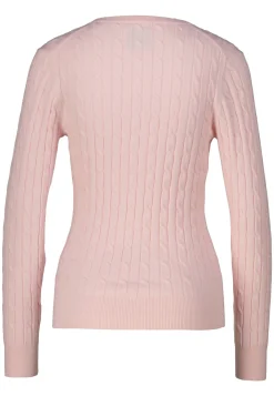 Damen Strickpullover mit Zopfmuster Slim Fit