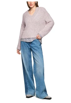 Damen Strickpullover mit Mohair und Alpaka