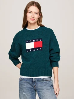 Damen Strickpullover mit Wolle TJW MELANGE FLAG SWEATER EXT