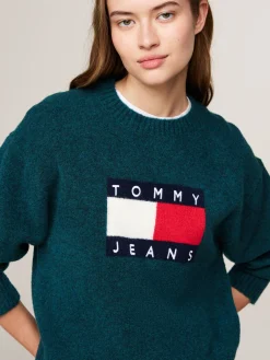 Damen Strickpullover mit Wolle TJW MELANGE FLAG SWEATER EXT