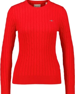 Damen Strickpullover mit Zopfmuster Slim Fit