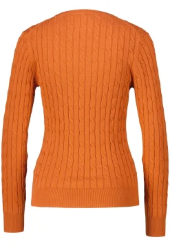 Damen Strickpullover mit Zopfmuster Slim Fit